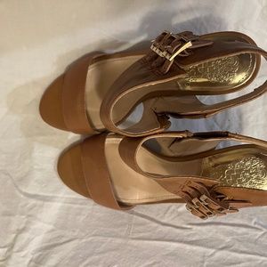 Vince Camuto Lyssia , wedge, leather, tan